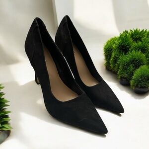 Abound Pumps Womens Size 8.5 Velveteen Black Pointed Toe Slip On Heels